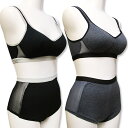 再入荷【綿混】サイドメッシュ切り替えコットン混スポーツブラ&...