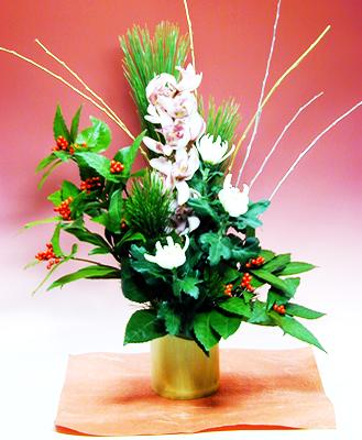 【年越し特集】お正月切花セットシンビジウムと白菊