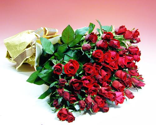赤バラ50本の花束