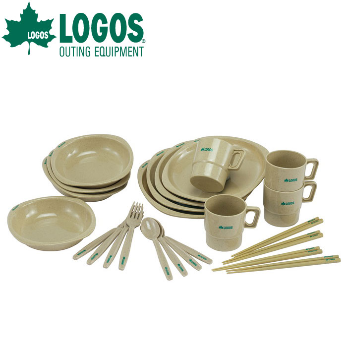 LOGOS ロゴス 箸付きディナーセット4人用 81285003 お箸付き食器セットの画像