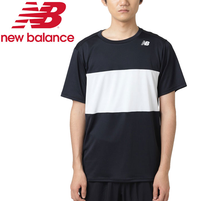 【クリアランスセール】【ゆうパケット配送】ニューバランス ショートスリーブカラーブロックゲームTシャツ JMTT9135-BK メンズの画像