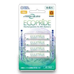 【オーム電機】ECO PRIDE(エコプライド) 単4形(4個入)BTJU44☆家電 ※お取り寄せ商品