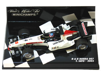 ミニチャンプス 1/43 BAR ホンダ 007 No.4 佐藤琢磨 2005