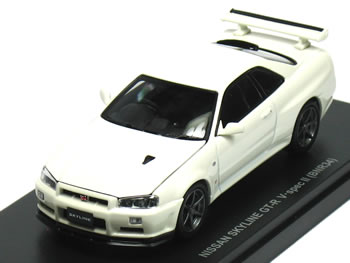 京商 1/43 スカイライン GT-R （R34） VスペックII ホワイト