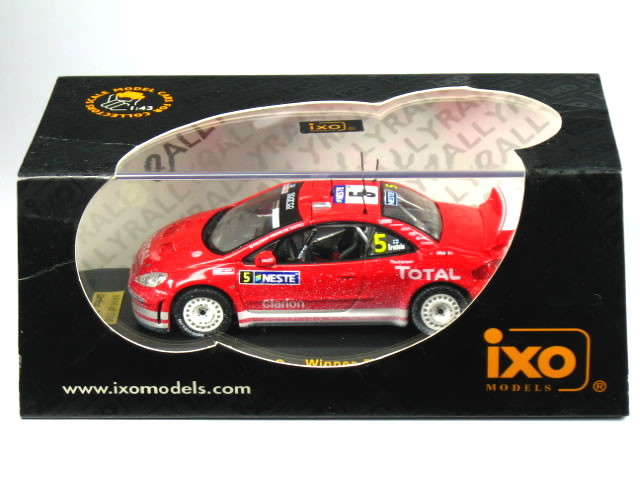 ※箱ヤレ有※ イクソ 1/43 プジョー 307 WRC No.5 フィンランドラリー優勝車 2004 （ウエザリング塗装）