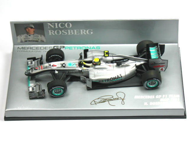 ミニチャンプス 1/43 メルセデス GP ペトロナス F1チーム W01 No.4 N.ロズベルグ 2010