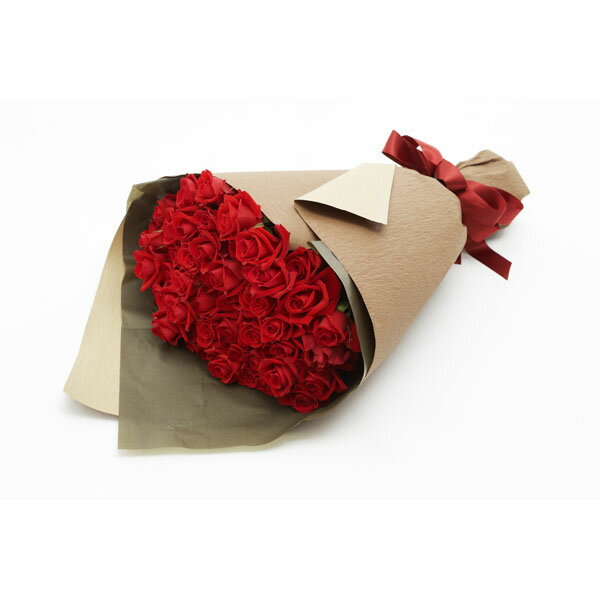 バラの花束50本＜Red Rose 50＞【送料無料／本体16,800円】【送料無料】大切なひとへのプレゼントに真っ赤なバラの花束を。美しいバラは、いつの時代も人の心を魅了します。特別な思いを込めて、大切な人に贈りましょう。
