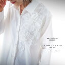 添えた花びらが甘さを発揮。simple花びら添えシャツ★8月9日20時〜再販!シンプル シャツ ##p5【☆】
