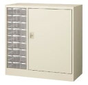 コンビ書庫 プラスチック引出 B4判1列深型9段 W880×D400×H880mm 【地域限定送料無料】/SE-B4CG-P109L
