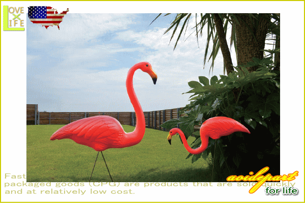 【アメリカン雑貨】ピンク フラミンゴ【2体】【アニマル】【50年代】【オブジェ】【庭】【置物】【雑貨】【エクステリア】【装飾】【アメリカ雑貨】【アメリカ】【USA】【かわいい】【おしゃれ】50年代にアメリカで大流行したピンクフラミンゴのオブジェ お庭を改造