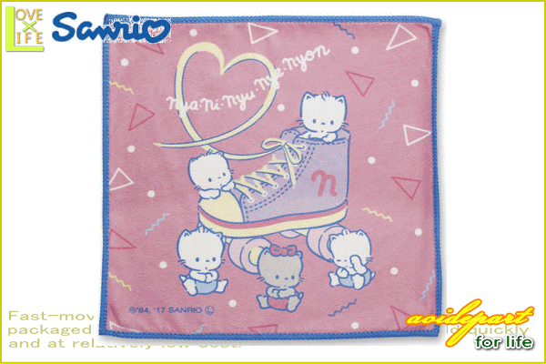【ニャニィニュニェニョン】ミニタオル【POP80s】【子猫】【ネコ】【レトロ】【サンリオ】【ハンカチ】【タオル】【ハンカチタオル】【たおる】【学校】【アニメ】【コレクター】【雑貨】【かわいい】
