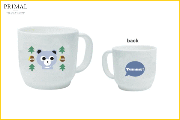 【YUMMY】プラスチックマグ【クマ】【マグ】【カップ】【キッチン】【スタッキング】【贈り物】【赤ちゃん】【赤ん坊】【ベイビー】【ベビー】【食器】【食事】【かわいい】