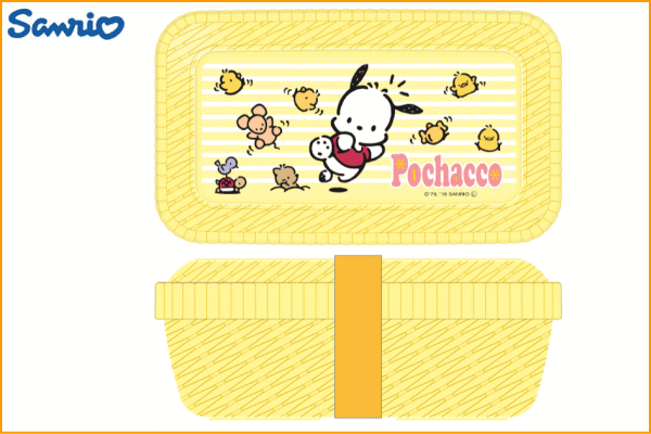 【サンリオキャラクター】ラタンバスケット風ランチボックス【ポチャッコ】【子犬】【サンリオ】【お弁当箱】【ランチボックス】【弁当箱】【遠足】【グッズ】【ピクニック】【キッズ】【かわいい】