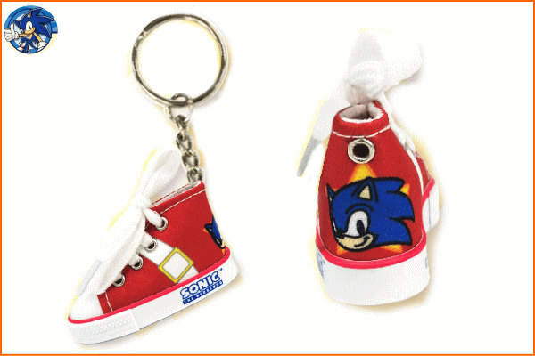 【ソニック・ザ・ヘッジホッグ】スニーカーキーリング【ソニックシューズ】【ソニック】【セガ】【ゲーム】【キーチェーン】【キーホルダー】 【グッズ】【キャラクター】【かわいい】