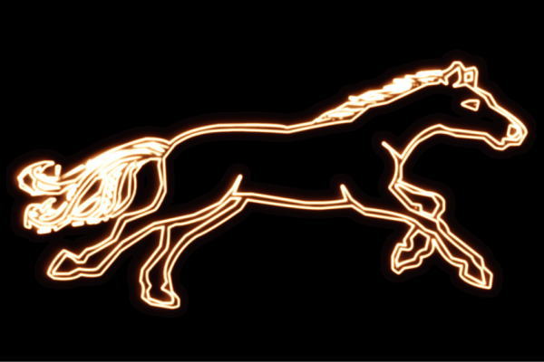 ネオン　馬うま　ウマ　ホース　アニマル　動物　ネオンライト　電飾　LED　ライト　サイン　neon　看板　イルミネーション　インテリア　店舗　ネオンサイン　アメリカン雑貨　おしゃれ
