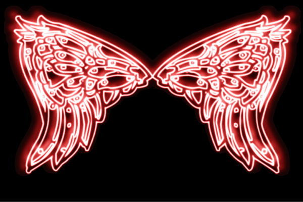 ネオン　ウイング2　羽　翼　はね　つばさ　WING　フェザー　天使　ネオンライト　電飾　LED　ライト　サイン　neon　看板　イルミネーション　インテリア　店舗　ネオンサイン　アメリカン雑貨　おしゃれ