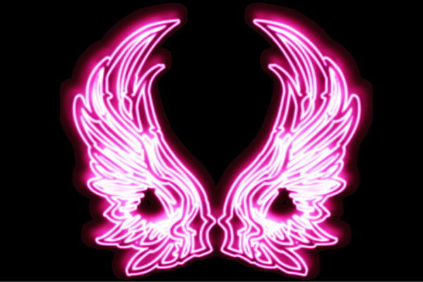 ネオン　ウイング5　羽　翼　はね　つばさ　WING　フェザー　天使　ネオンライト　電飾　LED　ライト　サイン　neon　看板　イルミネーション　インテリア　店舗　ネオンサイン　アメリカン雑貨　おしゃれ