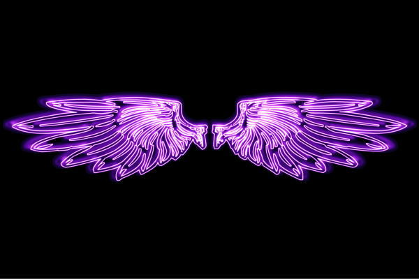 ネオン　ウイング6　羽　翼　はね　つばさ　WING　フェザー　天使　ネオンライト　電飾　LED　ライト　サイン　neon　看板　イルミネーション　インテリア　店舗　ネオンサイン　アメリカン雑貨　おしゃれ