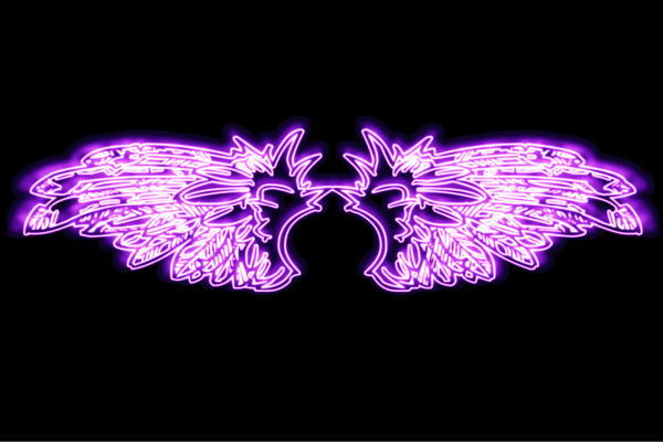 ネオン　ウイング23　羽　翼　はね　つばさ　WING　フェザー　天使　ネオンライト　電飾　LED　ライト　サイン　neon　看板　イルミネーション　インテリア　店舗　ネオンサイン　アメリカン雑貨　おしゃれ
