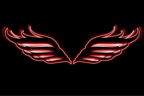 ネオン　ウイング48　羽　翼　はね　つばさ　WING　フェザー　天使　ネオンライト　電飾　LED　ライト　サイン　neon　看板　イルミネーション　インテリア　店舗　ネオンサイン　アメリカン雑貨　おしゃれ