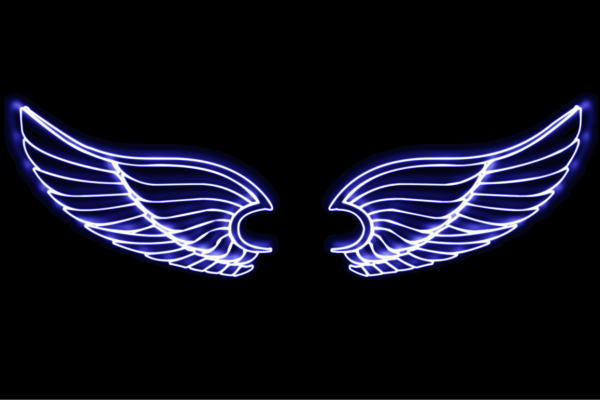 ネオン　ウイング55　羽　翼　はね　つばさ　WING　フェザー　天使　ネオンライト　電飾　LED　ライト　サイン　neon　看板　イルミネーション　インテリア　店舗　ネオンサイン　アメリカン雑貨　おしゃれ