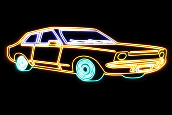 ネオン　車72　くるま　クルマ　カー　CAR　自動車　ディーラー　旧車　アメ車　外車　ネオンライト　電飾　LED　ライト　サイン　neon　看板　イルミネーション　インテリア　店舗　ネオンサイン　アメリカン雑貨