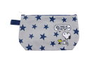 【スヌーピー】【SNOOPY】スター柄マチ付きポーチ【スターグレー】【ピーナッツ】【ウッドストック】【すぬーぴー】【アニメ】【キャラクター】【ポーチ】【小物入れ】【入れ物】【ケース】【グッズ】【かわいい】