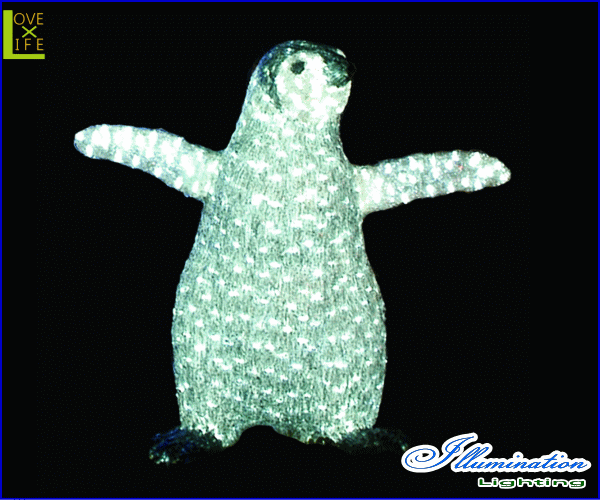【LED】【イルミネーション】【大型商品】LEDクリスタル ペンギン【子供】【南極】【鳥】【デザイン...:aoi-depart:10007248