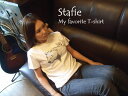 【Stafie】ドット白クマ半袖Tシャツ/白×グレー　57