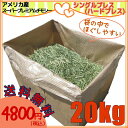 牧草 スーパープレミアムチモシー シングルプレス(ハードプレス) 圧縮20kg 送料無料