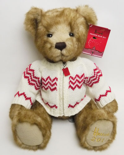 【お顔選び有】【即納】Harrods（ハロッズ）限定クリスマスイヤーテディベアハロッズ2011「フレディー」Teddybear