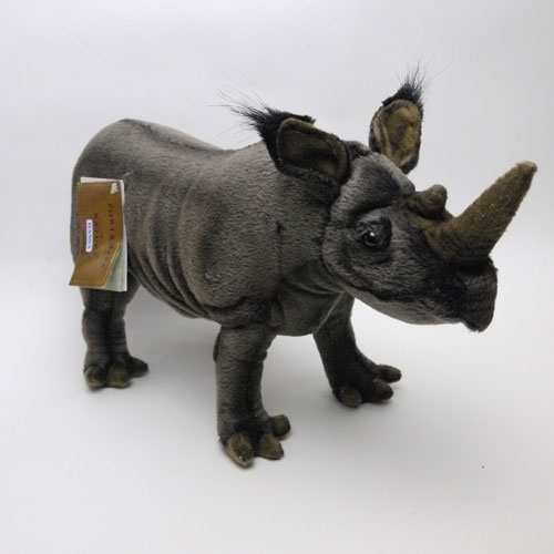 【到着しました！即納】ハンサ クロサイ40cmHANSA BLACK　RHINOクロサイのぬいぐるみ【セール】動物のぬいぐるみ