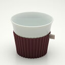タグカップTag cup（ココア）　シリコンのスリーブつきで持ちやすい、コーヒーカップアッシュコンセプト【P0810】