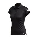 【ゆうパケットOK】アディダス(adidas) クラブ スリーストライプス ポロシャツ CLUB 3-STRIPES POLO SHIRT レディース (20ss) ブラック×マットシルバー FRO23-FK6985