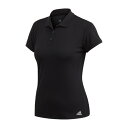 アディダス(adidas) クラブ ポロシャツ CLUB POLO SHIRT レディース (20ss) ブラック×マットシルバー IEZ62-FQ3734