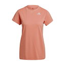 アディダス(adidas) テニスウエア Tシャツ HEAT. RDY テニス 半袖Tシャツ レディース アンビエントブラッシュ/ブラック BR362-GT7884