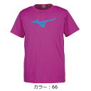 ミズノ(mizuno) Tシャツ ビッグRBロゴ Tシャツ (19SS) ピンク×ターコイズ 32JA815566