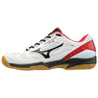 ミズノ(mizuno) バドミントンシューズ スカイブラスター ユニセックス (18fw) ホワイト×ブラック×レッド 71GA194509【P50904】の画像