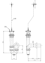 TOTO マルチシンク(SK510D.SK510)用排水金具メンテナンス口付排水金具壁排水(Pトラップ)TK40PC1