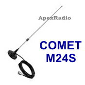 M-24S　マグネット基台付 モービルアンテナ コメット（SMA型）(M24S)　アマチュ…...:apexradio:10001376