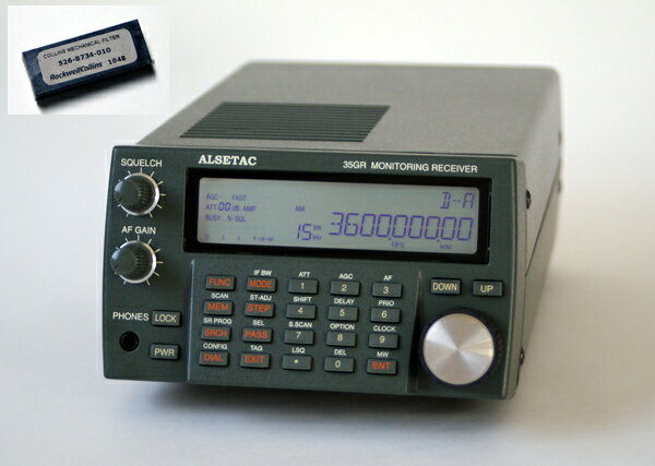 広帯域受信機 　 ALSETAC 35GR + CMF65 メカニカルフィルタ組込済　(10kHz - 3600MHz)広帯域受信機・航空無線・短波