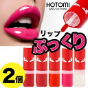 リッププランパー お得 2個セット ＼カプサイシン配合！ぷっくり唇／ ネコポス HOTOMI Spicy Lip Pump 全5色 塗るだけでみるみる肉厚リップ ぷるぷるな唇に仕上げ セクシー リップ 植物由来オイル配合 高保湿 ポスト投函 マキシマイザーやHIMITUなど探す方に