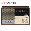 SANSUI サンスイ MSR-1 WD AM FM ラジオ スピーカー ウッド Bluetooth iPhone スマホ 対応 レトロ オーディオ (F)