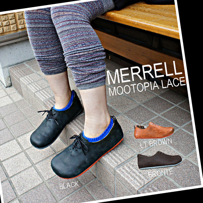 Merrell Mootopia Lace Mens 3Colors Bronte、Black、Light Brown メレル ムートピア レース メンズ アウトドアー スニーカー 3色展開送料無料 安心の日本正規品