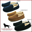 GOLDEN RETRIEVER 3892 ゴールデンレトリバー メンズ ムートンブーツ スリッポン 本革 ボアモカシン あったか 防寒 1411 【送料無料】 sgs 靴