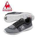 【送料無料】ルコック le coq sportif スポルティフ LA エール フランスニットスタイル レディース スニーカー ローカット ブラック 軽量 女性 QL3LJC01BK 靴 くつ クツ