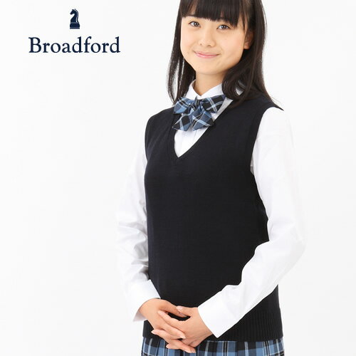 ニットベスト ウール混 Broadford 女の子 子供服フォーマル 面接 卒業式 サイズ：140/150/160/170cm