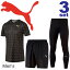 ランニングウェア 3点セット メンズ プーマ PUMA 半袖Tシャツ 7インチショーツ ロングタイツ 518026 517496 517253 男性 スポーツ トレーニング ウェア マラソン ジョギング セットアップ/Pumaset-Q