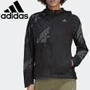 ランニング ジャケット ウィンドブレーカー レディース アディダス adidas OWN THE RUN JKT スポーツウェア 女性 黒 ブラック ウィンドジャケット 上着/IPF33-FS9842