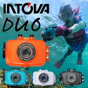 デジタルビデオカメラ INTOVA イントバ DUO SPORT ACTON CAM 防水 アクションカム 水中カメラ デジカメ アクションカメラ|防水カメラ 水中 シュノーケル ダイビング シュノーケリング マリンスポーツ サーフィン デジタルカメラ ムービーカメラ 防水デジタルカメラ